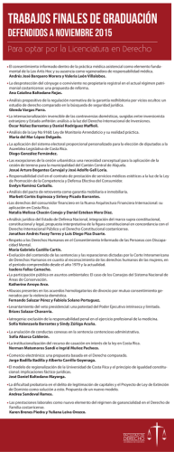 Tesis defendidas noviembre 2015