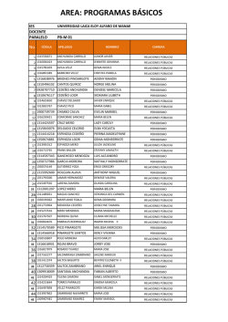 AREA: PROGRAMAS B&Aacute;SICOS - bienvenidos snna