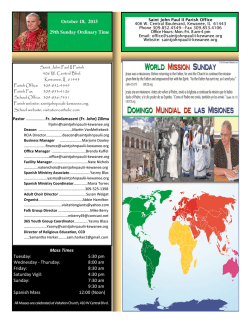 October 25, 2015 - Saint John Paul II