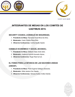 INTEGRANTES DE MESAS EN LOS COMIT&Eacute;S DE UADYMUN 2015.