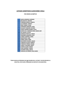 LISTADO ADMITIDOS AUDICIONES VIOLA