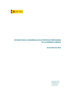 Estudio para el desarrollo de autopistas ferroviarias en la Pen&iacute;nsula