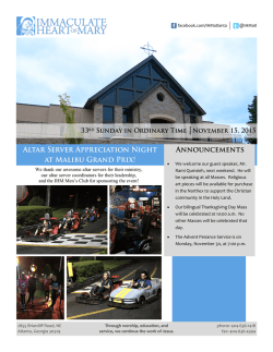 We thank our awesome altar servers for their ministry, our altar