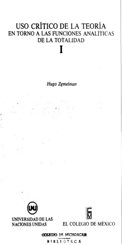 uso CRITICO DE LA TEORIA