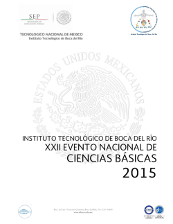 CIENCIAS B&Aacute;SICAS - Instituto Tecnol&oacute;gico de Boca del R&iacute;o