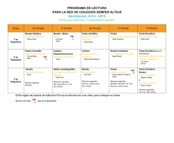 PROGRAMA DE LECTURA PARA LA RED DE COLEGIOS