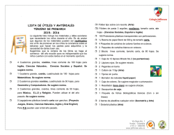 LISTA DE &Uacute;TILES Y MATERIALES TERCERO