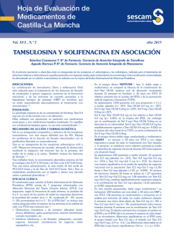 tamsulosina y solifenacina en asociaci&oacute;n