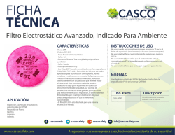 Filtro Electrost&aacute;tico Avanzado, Indicado Para