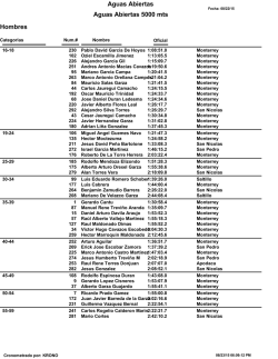 Hombres Aguas Abiertas Aguas Abiertas 5000 mts