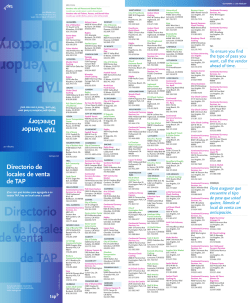 TAP Vendor Directory