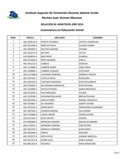 RELACION ADMITIDOS JUAN VICENTE MOSCOSO