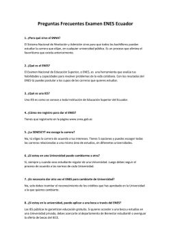 Preguntas Frecuentes Examen ENES Ecuador