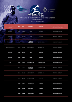 inscrits 2016 - Sant Silvestre Trail Matar&oacute;