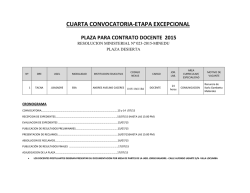 cuarta convocatoria-etapa excepcional plaza para contrato docente