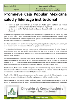 Promueve Caja Popular Mexicana salud y liderazgo institucional