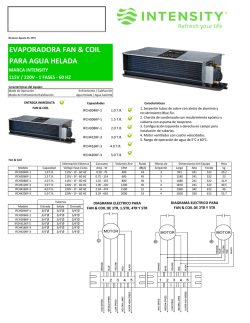 SUBMITTAL FAN & COIL AGUA HELADA (Agosto 03, 205)