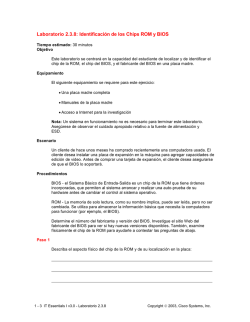 Laboratorio 2.3.8: Identificaci&oacute;n de los Chips ROM y BIOS