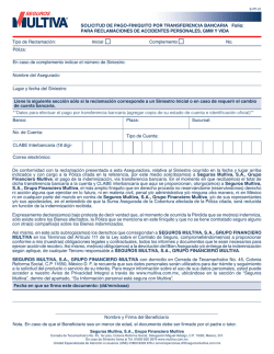 SOLICITUD DE PAGO-FINIQUITO POR TRANSFERENCIA