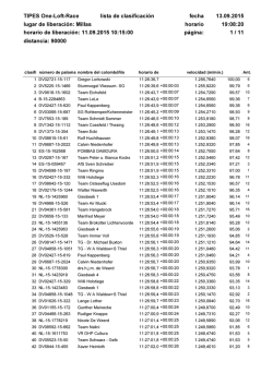 pod&eacute;is ver la lista completa de la llegada de las palomas.