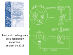 2. Protocolo de Nagoya y en la legislaci&oacute;n mexicana/Lic. Patricia
