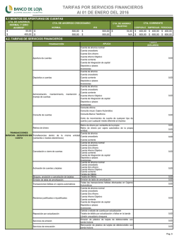 Tarifas m&aacute;ximas y transacciones b&aacute;sicas sin costo