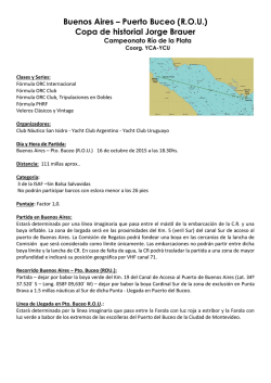 Buenos Aires &ndash; Puerto Buceo (R.O.U.) Copa de historial Jorge Brauer