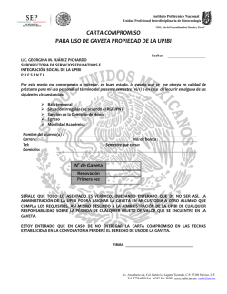 CARTA-COMPROMISO PARA USO DE GAVETA