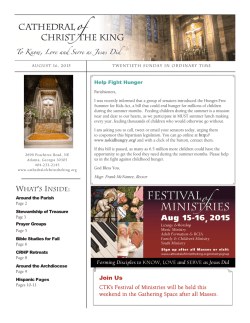 Bulletin - Cathedral of Christ the King