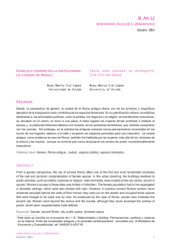 Resumen 1 Abstract Espacio y g&eacute;nero en la antig&uuml;edad. La ciudad