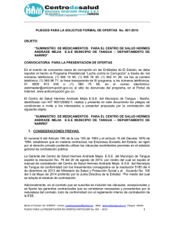 1 PLIEGOS PARA LA SOLICITUD FORMAL DE