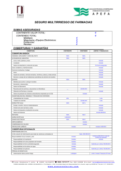 SEGURO MULTIRRIESGO DE FARMACIAS