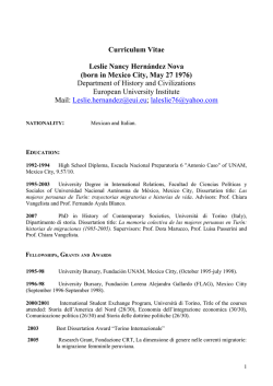 Curriculum Vitae - Babe Project