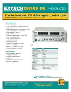 DATOS DE Producto - Extech Instruments