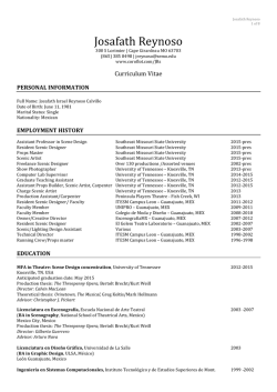 Josafath I - CV - Josafath Reynoso