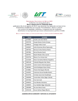 SUBDIRECCI&Oacute;N DE ADMISI&Oacute;N Y SERVICIOS AL ESTUDIANTE No