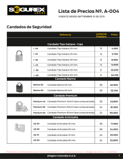 Cerraduras de Incrustar +