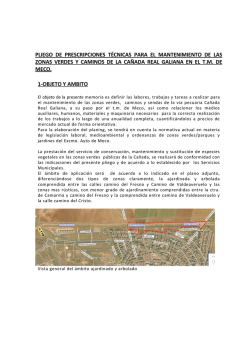 pliego de prescripciones t&eacute;cnicas para el mantenimiento de las