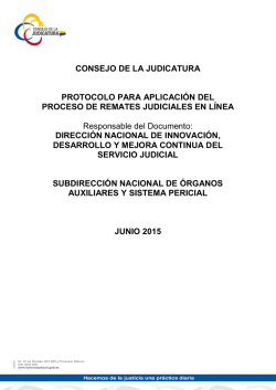 CONSEJO DE LA JUDICATURA PROTOCOLO PARA APLICACI&Oacute;N
