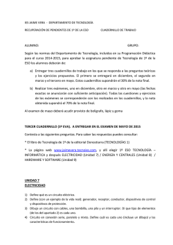 Recuperaci&oacute;n pendientes 1&ordm; ESO - ies jaime vera