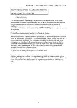 ies benicalap.pendientes. 2&ordm; eso. curso 2015