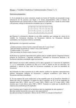 Bloque 1: Variables Estad&iacute;sticas Unidimensionales (Temas 2 y 3