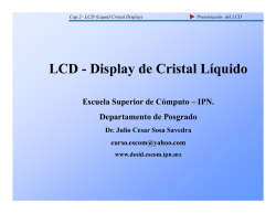 LCD - Display de Cristal L&iacute;quido
