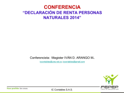 Presentaci&oacute;n Renta Personas Naturales FEPEP