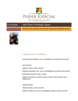 Curr&iacute;culum Jos&eacute; Omar Arciniega L&oacute;pez