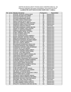 No. consec. Nombre del alumno Puntuacion Especialidad 1