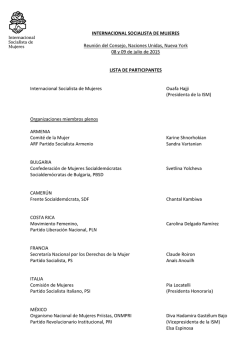 Lista de participantes