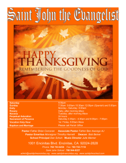 11-22-2015 - Saint John the Evangelist Catholic Church