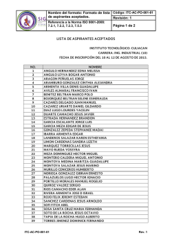 Ingenier&iacute;a Industrial 10 - Instituto Tecnol&oacute;gico de Culiac&aacute;n