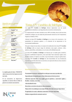 Tintas UV Curables de InkSigne